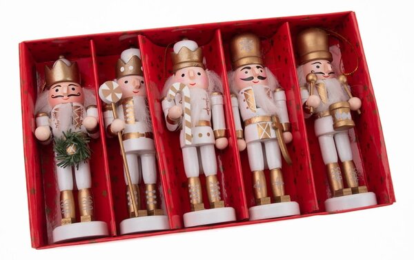 Lesene božične figurice v kompletu 5 ks (višina 12,5 cm) – Dakls