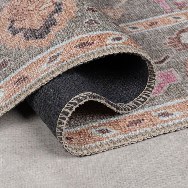 Svetlo zelen pralen tekač 60x230 cm Una Floral – Flair Rugs