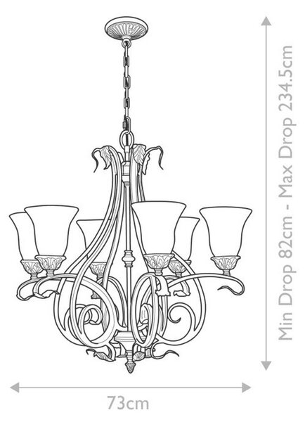 LESTENEC Sonomavalley 73/82 cm E27
