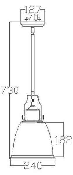 VISEČA SVETILKA Hobson 24 /58.3 cm E27