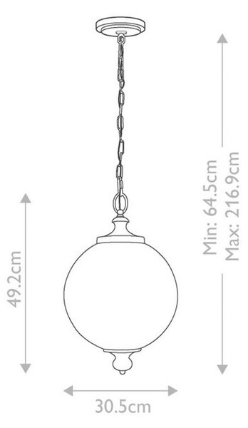 VISEČA SVETILKA Parkman 30.5 /64.5 cm E27