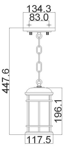 ZUNANJA VISEČA SVETILKA Lighthouse 12.1/32.5 cm