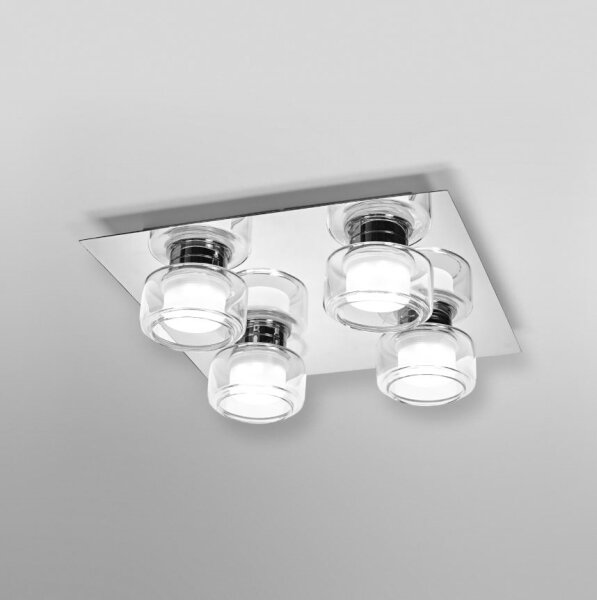 Ledvance -LED Kopalniška stropna svetilka ORBIS FLAME 4xLED/5,5W/230V IP44 krom