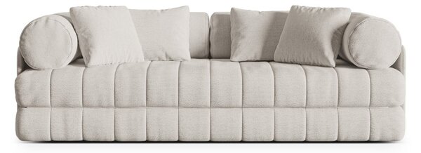 Bež raztegljiva sedežna garnitura iz tkanine bouclé 206 cm Kemi – Cosmopolitan Design
