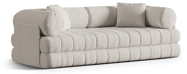 Bež raztegljiva sedežna garnitura iz tkanine bouclé 206 cm Kemi – Cosmopolitan Design