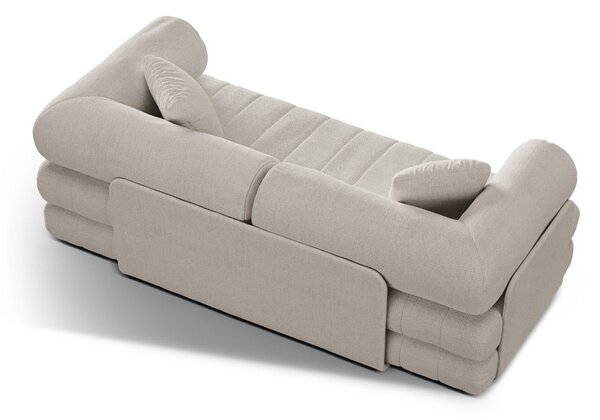 Bež raztegljiva sedežna garnitura iz tkanine bouclé 206 cm Kemi – Cosmopolitan Design