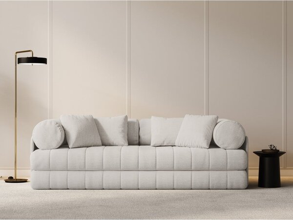 Bež raztegljiva sedežna garnitura iz tkanine bouclé 206 cm Kemi – Cosmopolitan Design