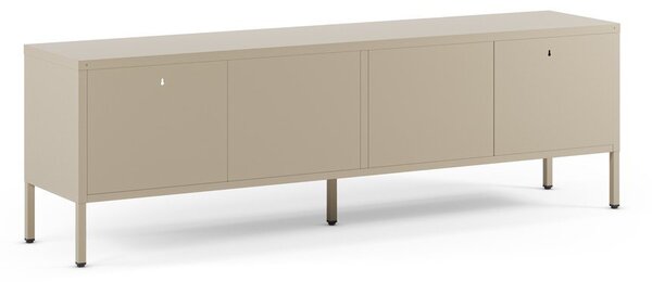 Kremno bela kovinska TV omarica 160x50x35 cm Fayna – Marckeric