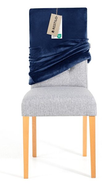 Modre raztegljive prevleke v kompletu 4 ks za stol 48 cm Sento – Restilo