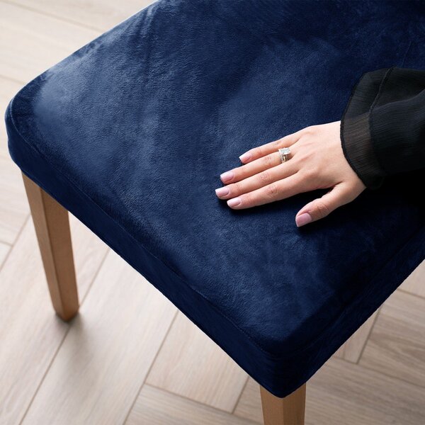 Modre raztegljive prevleke v kompletu 4 ks za stol 48 cm Sento – Restilo