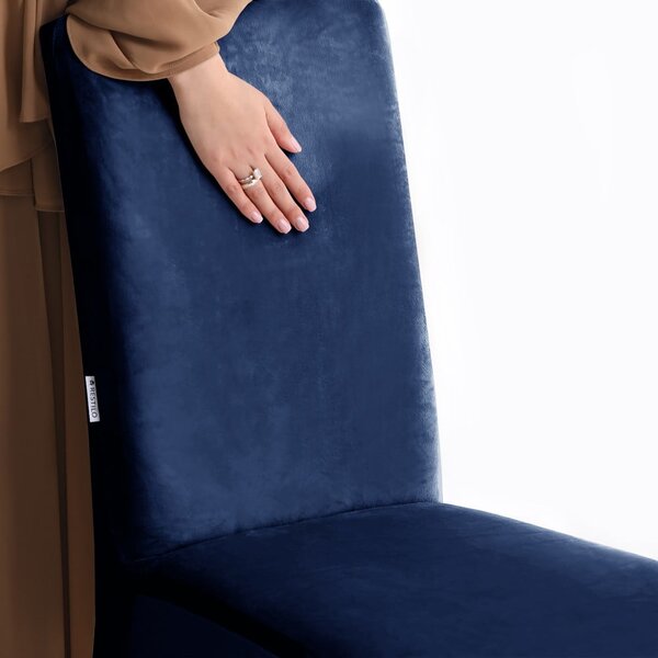 Modre raztegljive prevleke v kompletu 4 ks za stol 48 cm Sento – Restilo