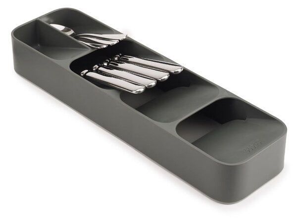 Siv plastičen organizator za pribor 11 x 39,5 cm Duo – Joseph Joseph