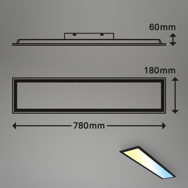 Brilo - LED Zatemnitveni nadgradni panel LED/24,5W/230V 3000-6500K + Daljinski upravljalnik