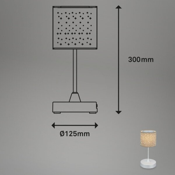 Brilo - LED Zatemnitvena polnilna namizna svetilka LOLE LED/3W/5V IP44 srebrna