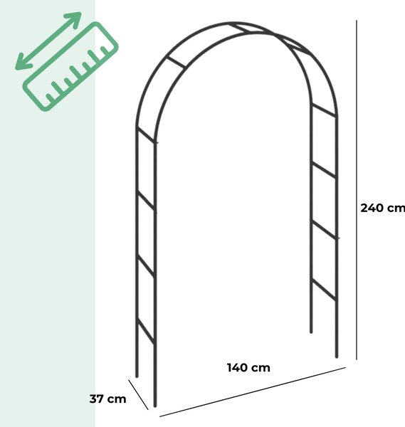 Lokan za vrtnice, 240x140x37cm Gardebruk