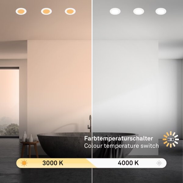 Brilo - SET 3x LED Kopalniška vgradna svetilka LED/4W/230V IP44 bela