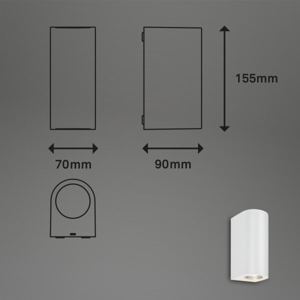 Briloner 3648-026- LED Zunanja stenska svetilka UP&DOWN 2xGU10/4,7W/230V IP44