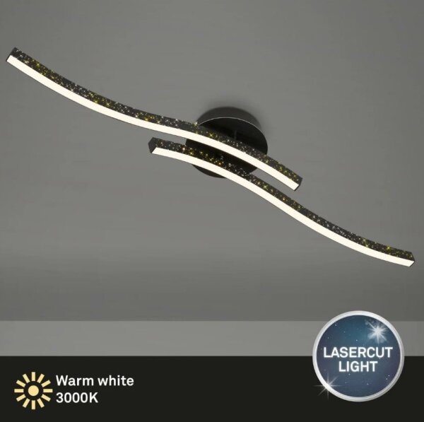 Briloner 3718-025 - LED Nadgradni lestenec REY 2xLED/6W/230V črna