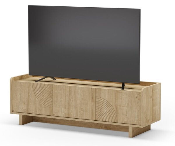 TV omarica v hrastovem dekorju v naravni barvi 140x45x40 cm Daira – Marckeric