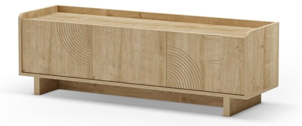 TV omarica v hrastovem dekorju v naravni barvi 140x45x40 cm Daira – Marckeric