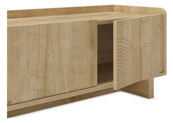 TV omarica v hrastovem dekorju v naravni barvi 140x45x40 cm Daira – Marckeric