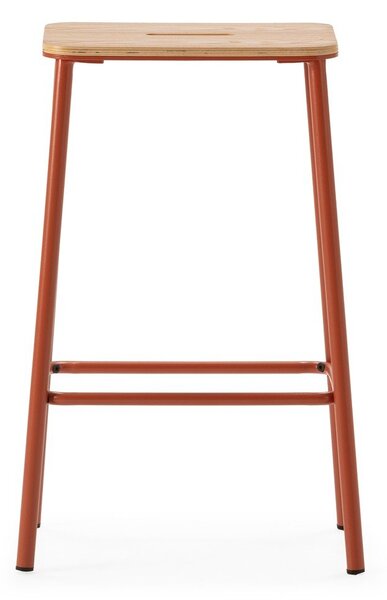 Opečnato oranžni barski stoli v kompletu 2 ks (višina sedeža 65 cm) Abba – Marckeric