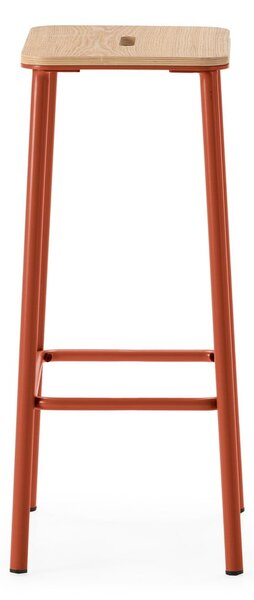 Opečnato oranžni barski stoli v kompletu 2 ks (višina sedeža 65 cm) Abba – Marckeric
