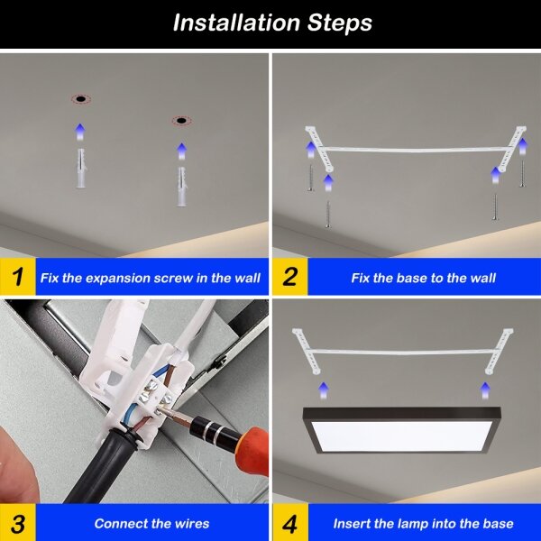 Brilagi - LED Zatemnitvena svetilka FRAME SMART LED/30W/230V črna IP44 + Daljinski upravljalnik