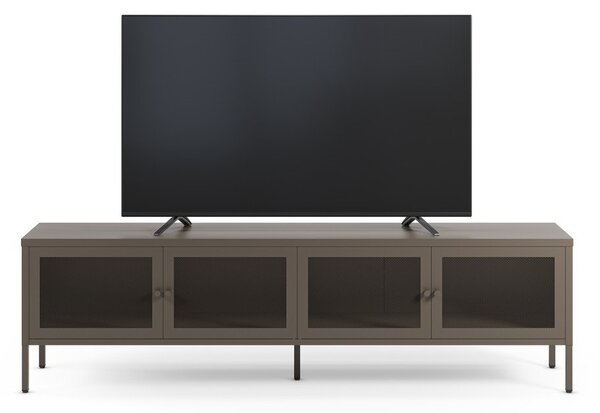 Siva kovinska TV omarica 160x50x35 cm Fayna – Marckeric