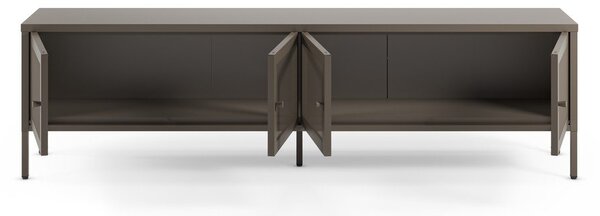 Siva kovinska TV omarica 160x50x35 cm Fayna – Marckeric