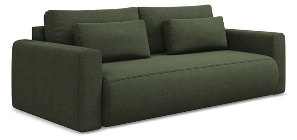 Kaki zelena raztegljiva/s prostorom za shranjevanje sedežna garnitura 238 cm Kapua – Makamii