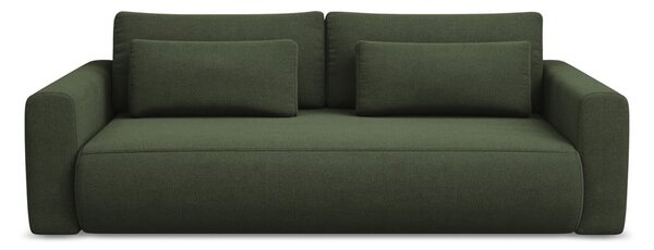 Kaki zelena raztegljiva/s prostorom za shranjevanje sedežna garnitura 238 cm Kapua – Makamii