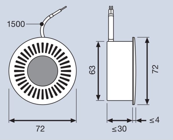 Osram - LED Vgradna svetilka TRESOL LED/4,5W/230V krom