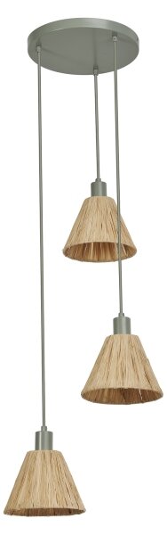 Ledvance - Lestenec na vrvici DECOR RAFFIA 3xE27/15W/230V raffia bast