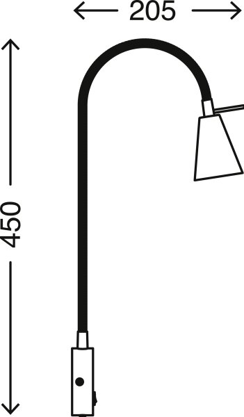 Briloner 2082-016 - LED Stenska svetilka COMFORT LIGHT 1xGU10/5W/230V bela