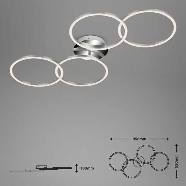 Brilo - LED Zatemnitvena stropna svetilka FRAME LED/30W/230V 3000-6500K + Daljinski upravljalnik