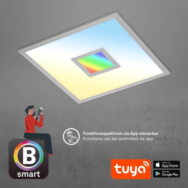 Brilo -LED RGB Zatemnitvena stropna svetilka CENTRO LED/24W/230V Wi-Fi Tuya + Daljinski upravljalnik