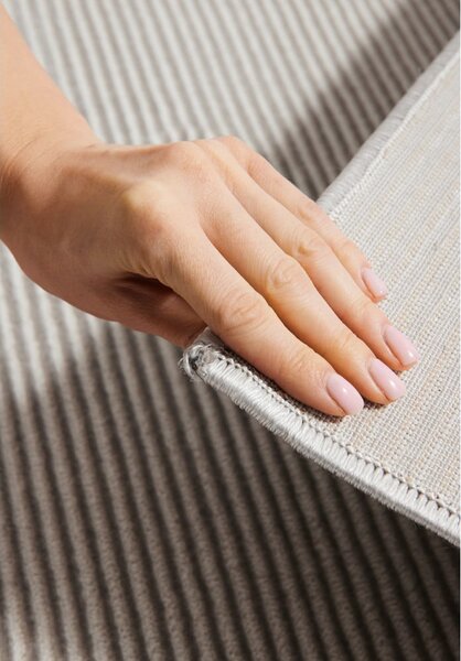 Siv/kremno bel tekač 80x240 cm Perles Dolomite – Elle Decoration