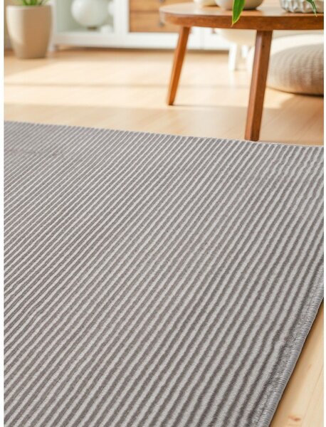 Siv/kremno bel tekač 80x240 cm Perles Dolomite – Elle Decoration