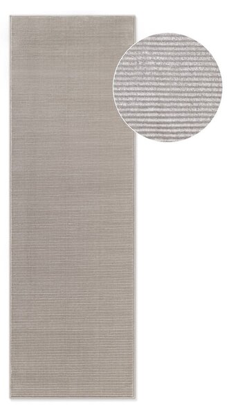Siv/kremno bel tekač 80x240 cm Perles Dolomite – Elle Decoration