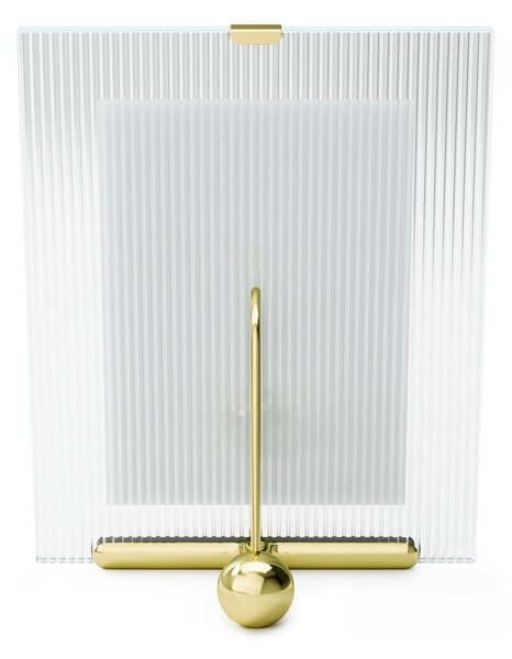 Steklen stoječ okvir v zlati barvi 19x23 cm Flute – Umbra