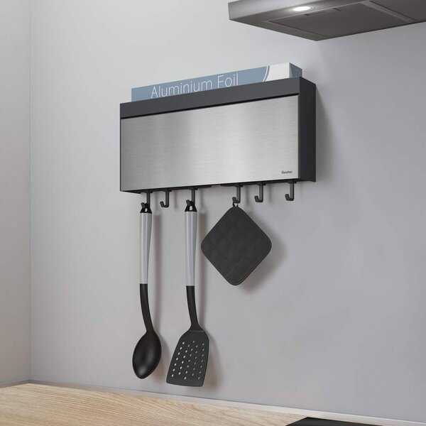 Stenski nosilec za papirnatne brisače in folije Metaltex Tango Inox