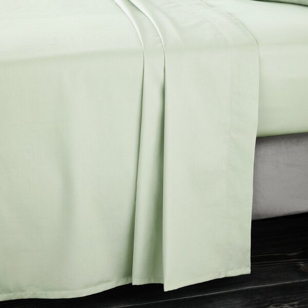 Svetlo zelena rjuha iz bombažnega satena 180x260 cm Cotton Sateen – Bianca