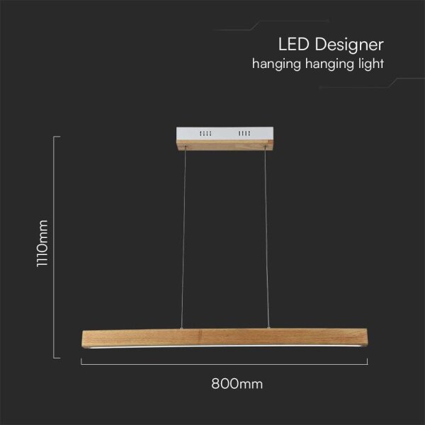 LED Lestenec na vrvici LED/12W/230V 4000K rjava