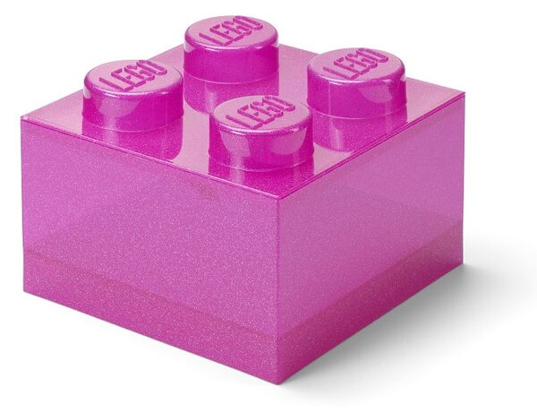 Rožnata plastična otroška škatla za shranjevanje 25x25x18 cm – LEGO®