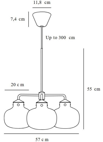 DFTP by Nordlux - Lestenec na vrvici RAITO 3xE27/25W/230V