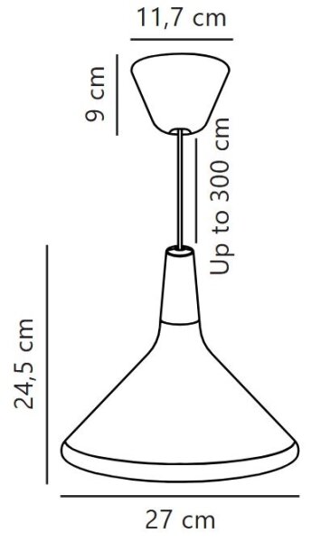 DFTP by Nordlux - Lestenec na vrvici NORI 1xE27/40W/230V