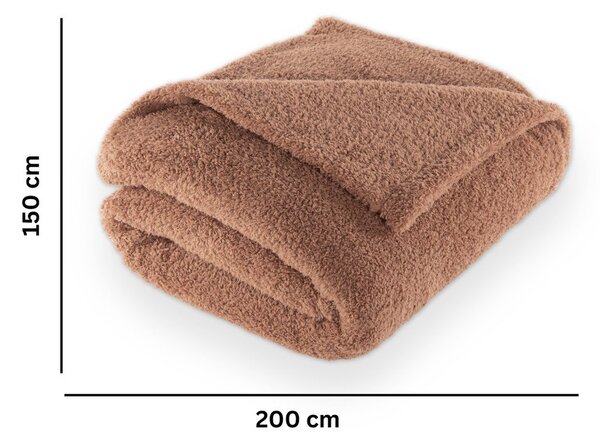Rjava odeja iz mikropliša 150x200 cm Cocoon – Tiseco Home Studio