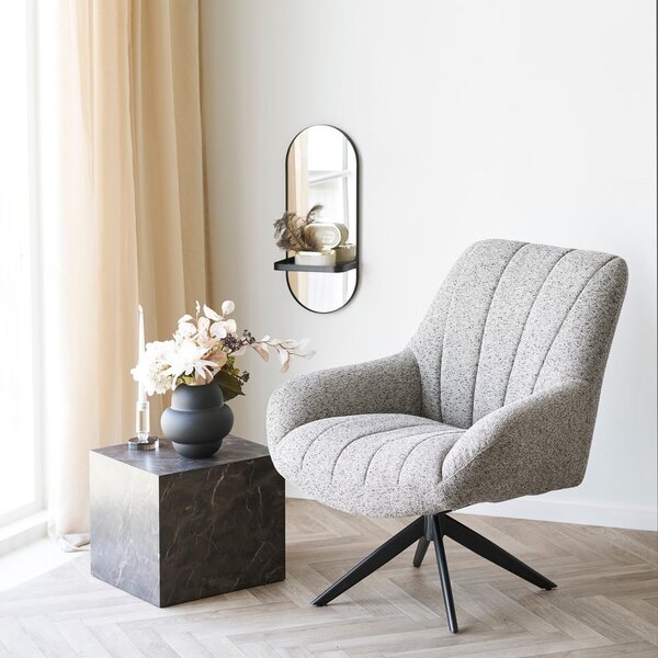 Črna steklena vaza (višina 20 cm) Vera – House Nordic