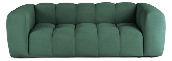 Zelena žametna sedežna garnitura 225 cm Cube – Bonami Selection